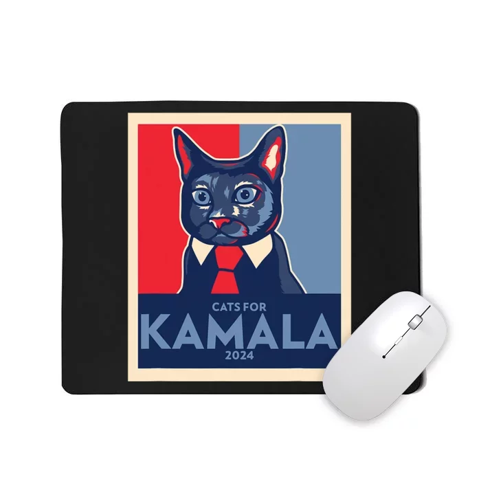 Politically Purrfect Cats For Kamala Harris 2024 President Mousepad