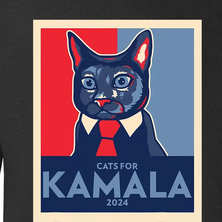 Politically Purrfect Cats For Kamala Harris 2024 President Toddler Sweatshirt