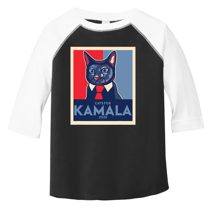 Politically Purrfect Cats For Kamala Harris 2024 President Toddler Fine Jersey T-Shirt