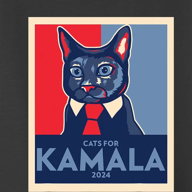 Politically Purrfect Cats For Kamala Harris 2024 President Toddler T-Shirt