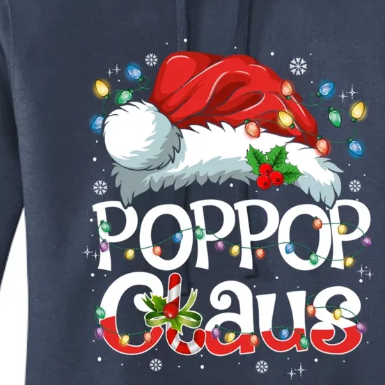 Pop Pop Claus Xmas Santa Matching Family Christmas Pajamas Cute Gift Women's Pullover Hoodie