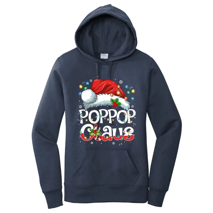 Pop Pop Claus Xmas Santa Matching Family Christmas Pajamas Cute Gift Women's Pullover Hoodie