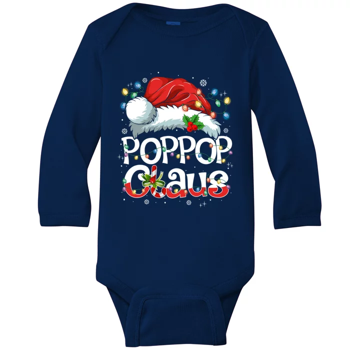 Pop Pop Claus Xmas Santa Matching Family Christmas Pajamas Cute Gift Baby Long Sleeve Bodysuit