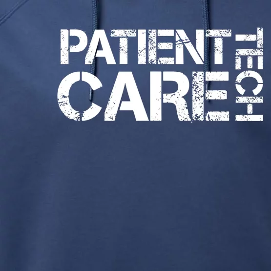 Pct Patient Care Tech Heart Gift Performance Fleece Hoodie