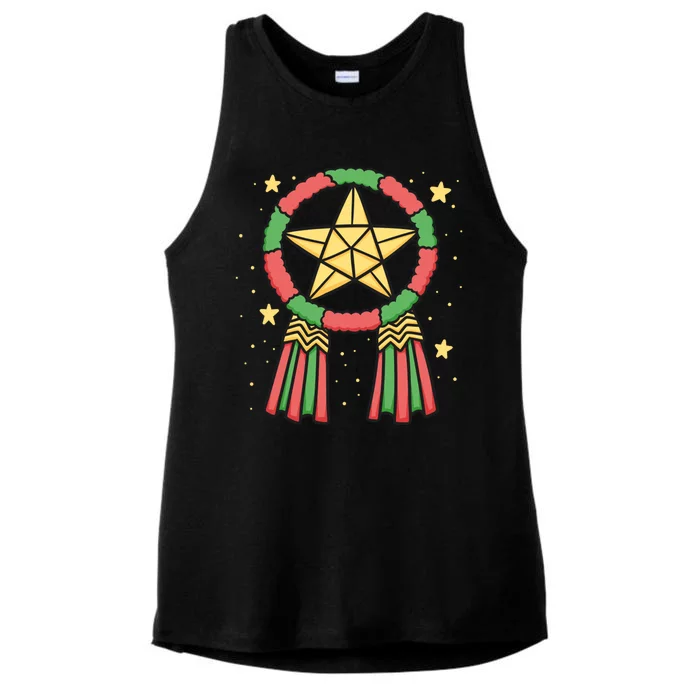 Philippine Parol Christmas Ladies Tri-Blend Wicking Tank