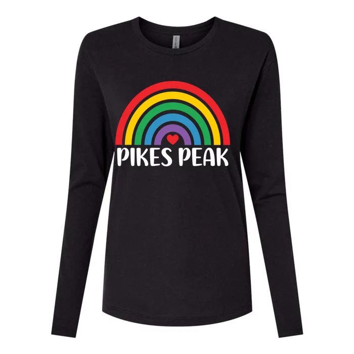 Pikes Peak Colorado Travel I Love Pikes Peak Usa Gift Womens Cotton Relaxed Long Sleeve T-Shirt