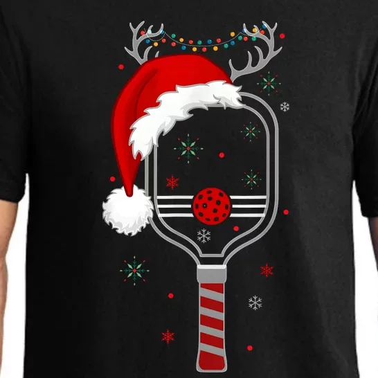 Pickleball Player Christmas Holiday Reindeer Xmas Women Tees Pajama Set