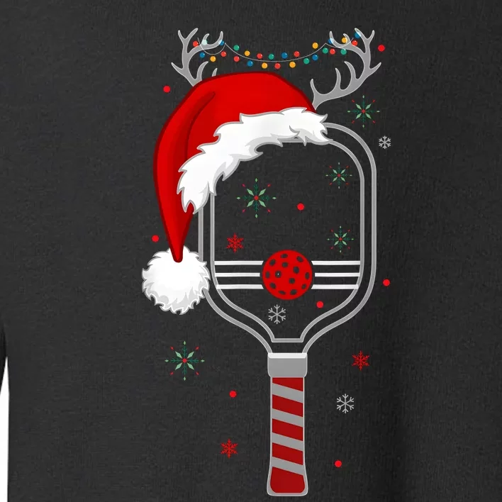 Pickleball Player Christmas Holiday Reindeer Xmas Women Tees Toddler Sweatshirt