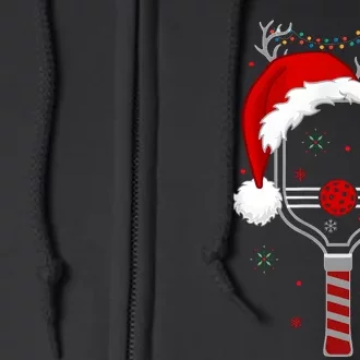 Pickleball Player Christmas Holiday Reindeer Xmas Women Tees Full Zip Hoodie