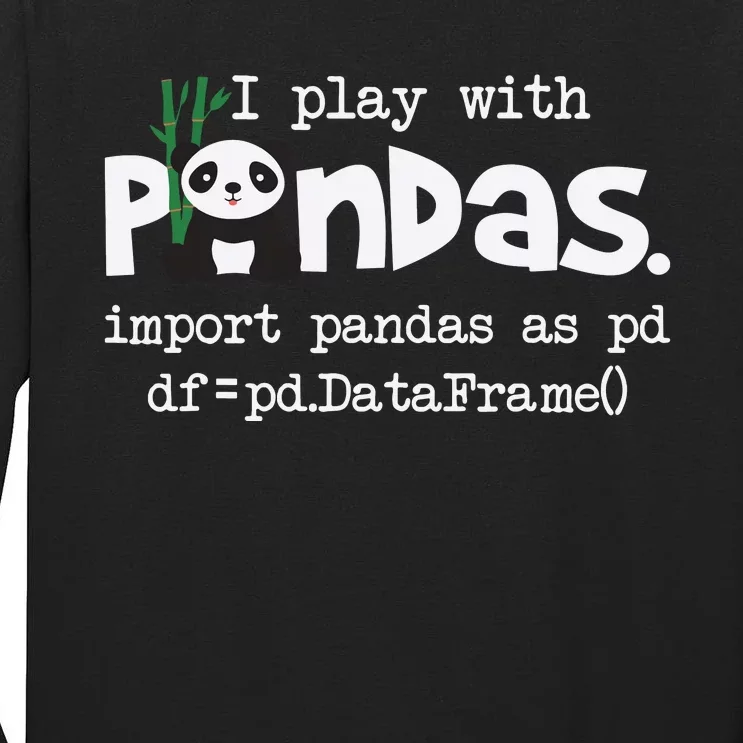 Pandas Programmer Computer Tall Long Sleeve T-Shirt