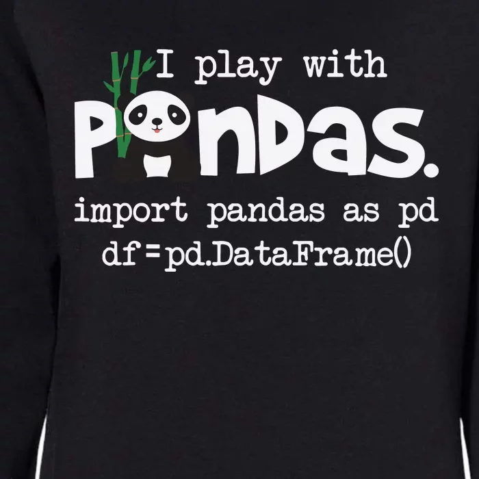 Pandas Programmer Computer Womens California Wash Sweatshirt