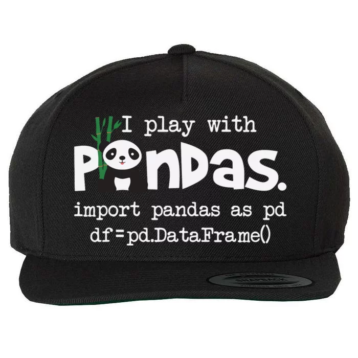 Pandas Programmer Computer Wool Snapback Cap