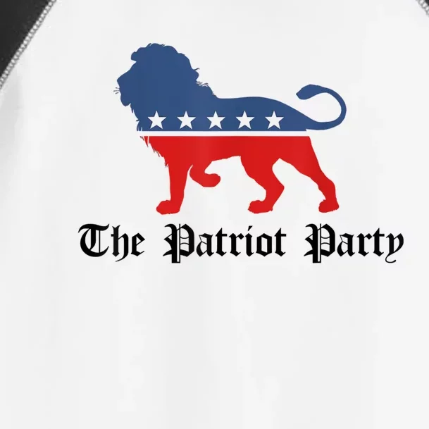 Patriot Party Conservative Lion Patriotic 4th Of July Toddler Fine Jersey T-Shirt