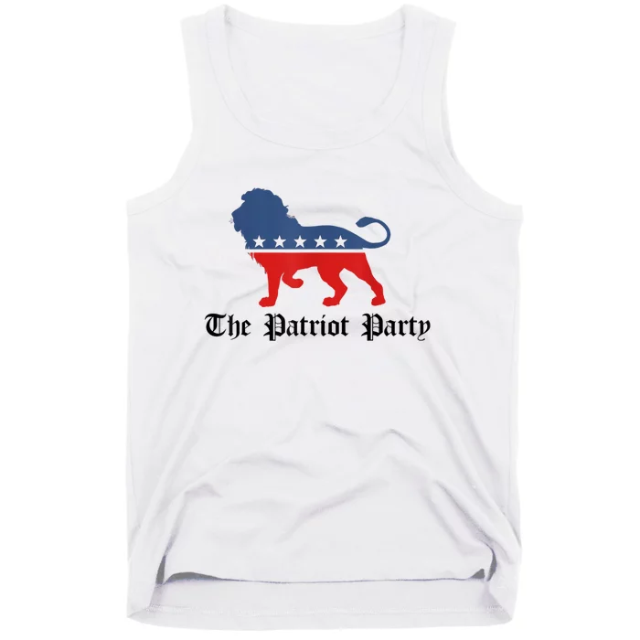 Patriot Party Conservative Lion Patriotic 4th Of July Tank Top