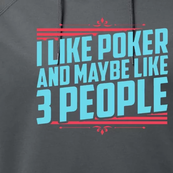 Poker Pokeronline Casino Pokerplayer Pokerface Texasholdem Texas HoldEm Performance Fleece Hoodie