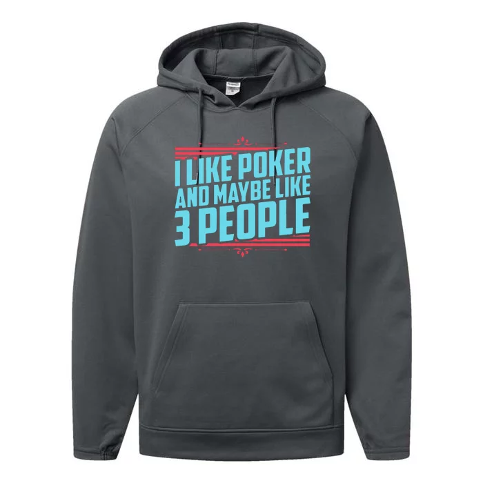 Poker Pokeronline Casino Pokerplayer Pokerface Texasholdem Texas HoldEm Performance Fleece Hoodie