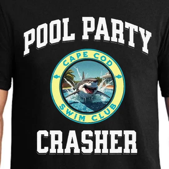 Pool Party Crasher Cape Cod Shark Theme Swimming Souvenir Pajama Set