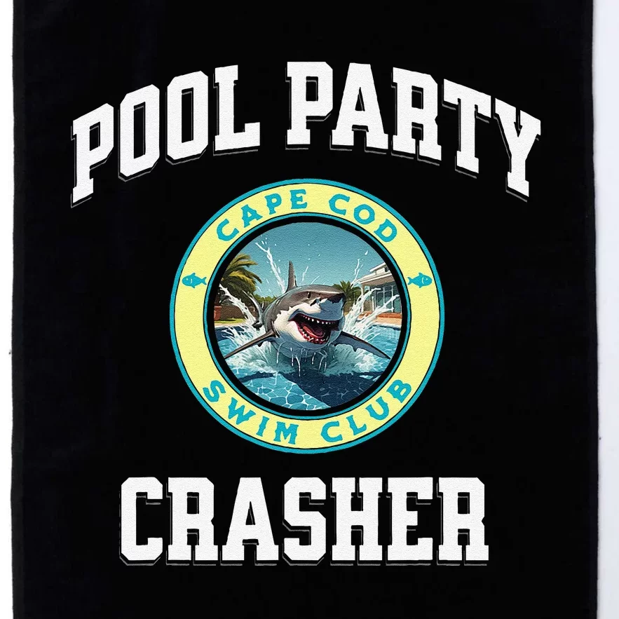 Pool Party Crasher Cape Cod Shark Theme Swimming Souvenir Platinum Collection Golf Towel