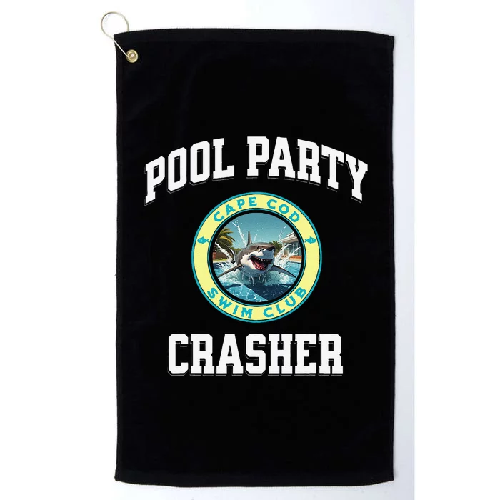 Pool Party Crasher Cape Cod Shark Theme Swimming Souvenir Platinum Collection Golf Towel