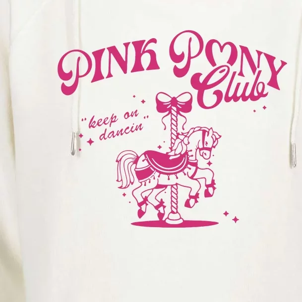 Pink Pony Club Groovy Girl Birthday Cowgirl Womens Funnel Neck Pullover Hood