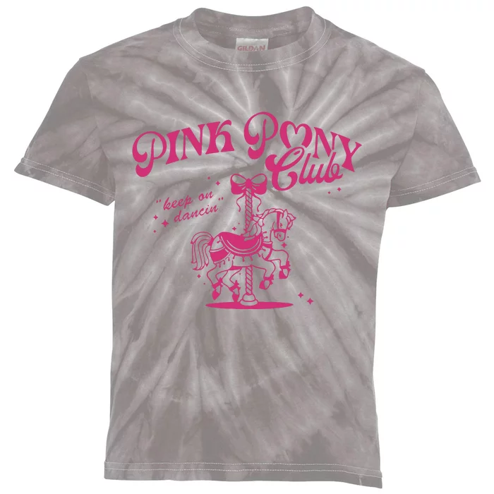 Pink Pony Club Groovy Girl Birthday Cowgirl Kids Tie-Dye T-Shirt