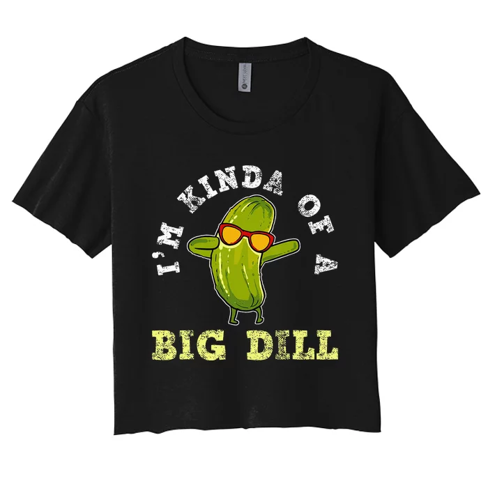 Pickle Pickles Canning Big Dill Vegan Gift Women's Crop Top Tee