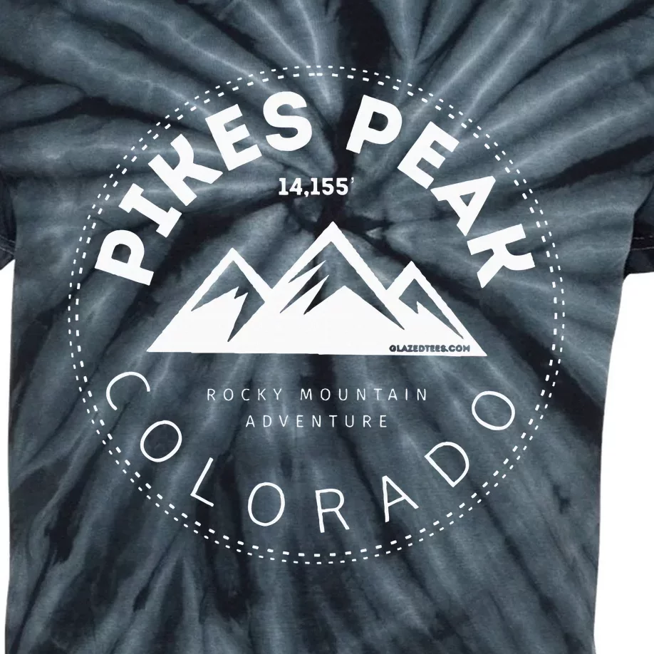 Pikes Peak Colorado Rocky Mountain Kids Tie-Dye T-Shirt