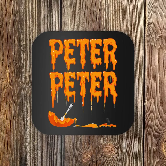 Peter Pumpkin Costume Eater For Couples Matching Halloween Gift Coaster