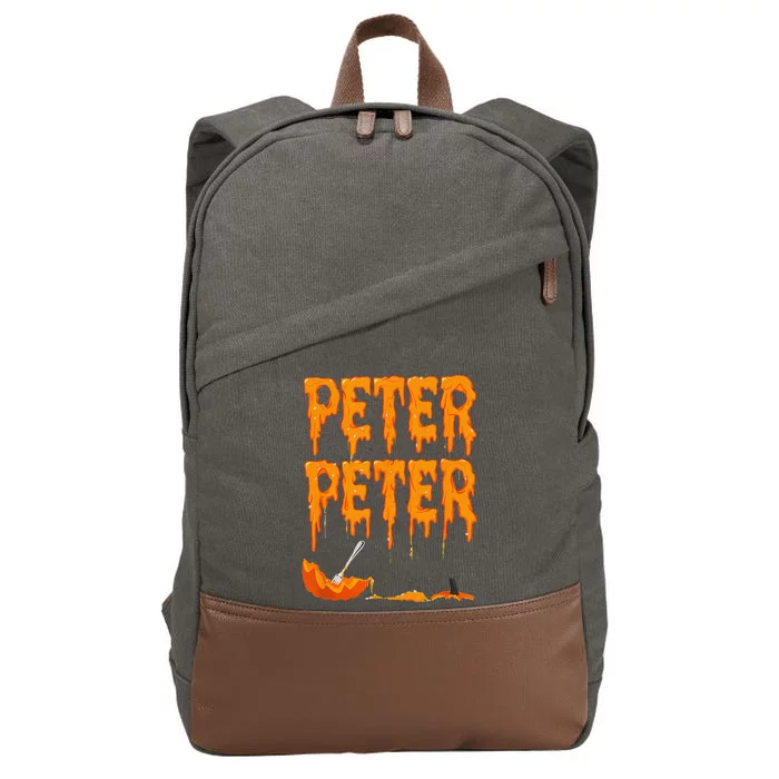 Peter Pumpkin Costume Eater For Couples Matching Halloween Gift Cotton Canvas Backpack