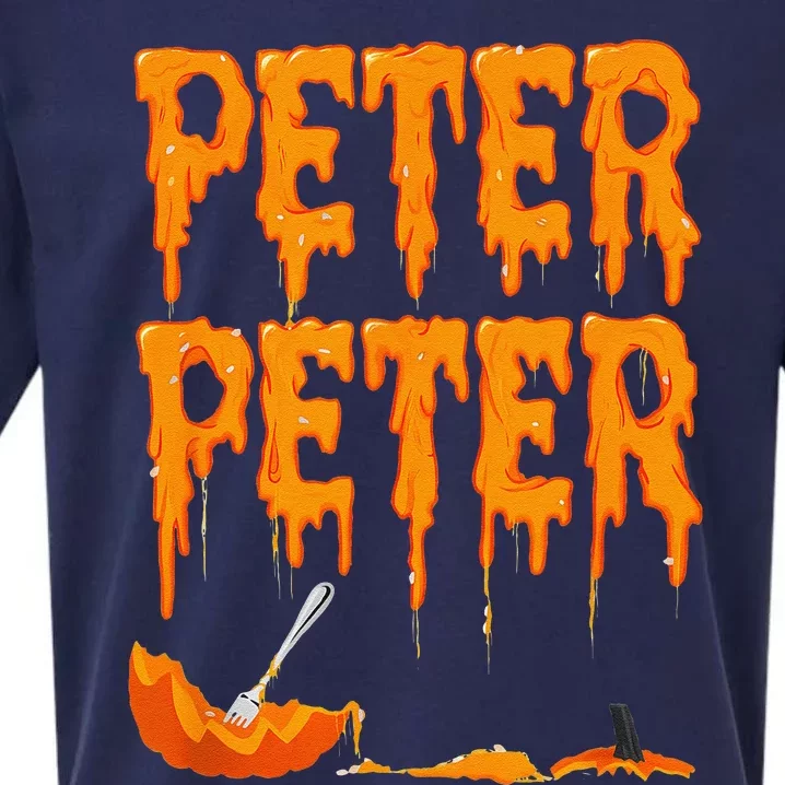 Peter Pumpkin Costume Eater For Couples Matching Halloween Gift Sueded Cloud Jersey T-Shirt