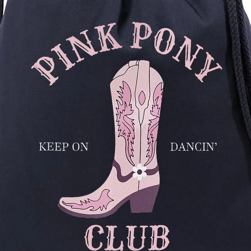 Pink Pony Club Drawstring Bag