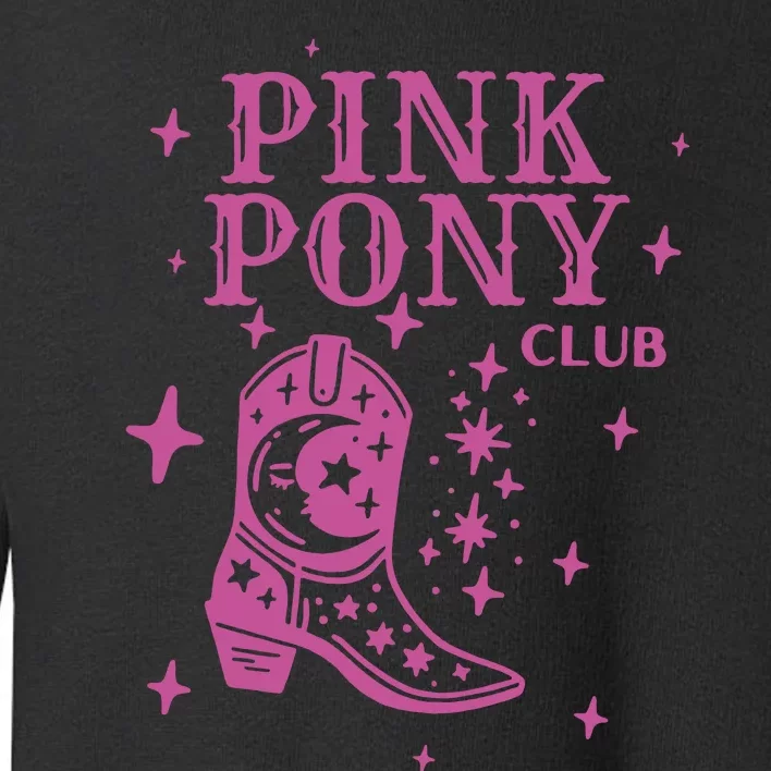 Pink Pony Club Ringer Queer Pop Fan Lesbian Pride Month Toddler Sweatshirt