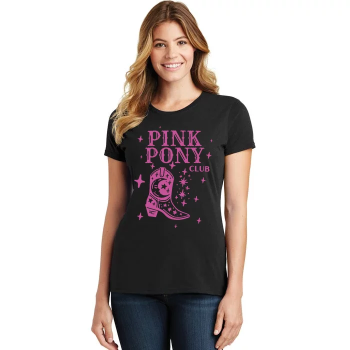 Pink Pony Club Ringer Queer Pop Fan Lesbian Pride Month Women's T-Shirt