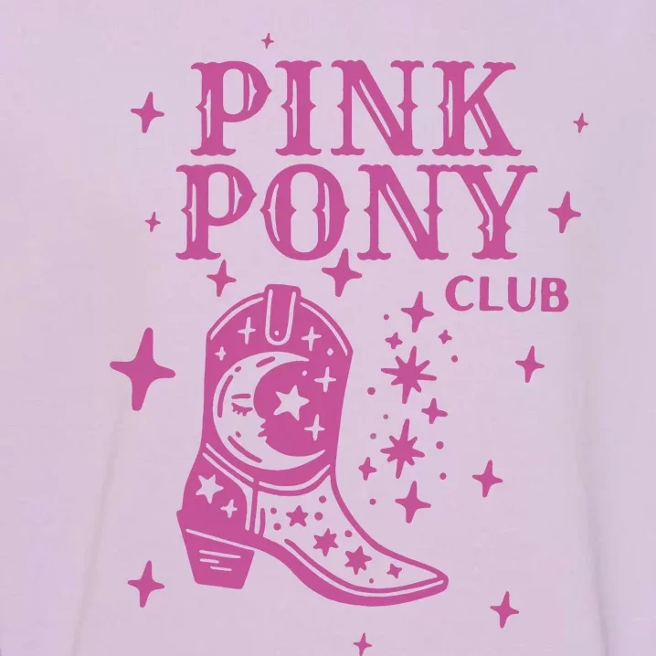 Pink Pony Club Ringer Queer Pop Fan Lesbian Pride Month Garment-Dyed Sweatshirt