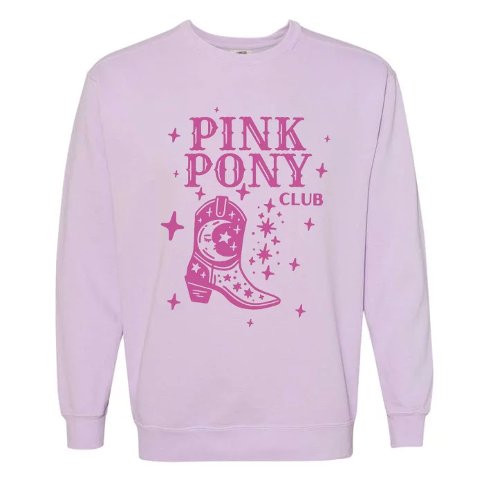 Pink Pony Club Ringer Queer Pop Fan Lesbian Pride Month Garment-Dyed Sweatshirt