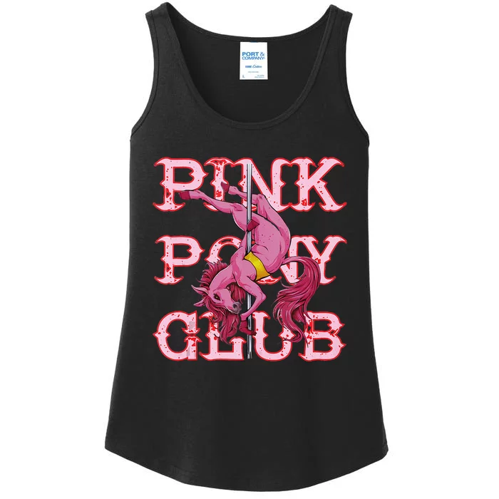 Pink Pony Club Groovy Birthday Cow Ladies Essential Tank