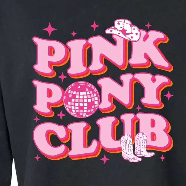 P.I.N.K Pony Club Cropped Pullover Crew