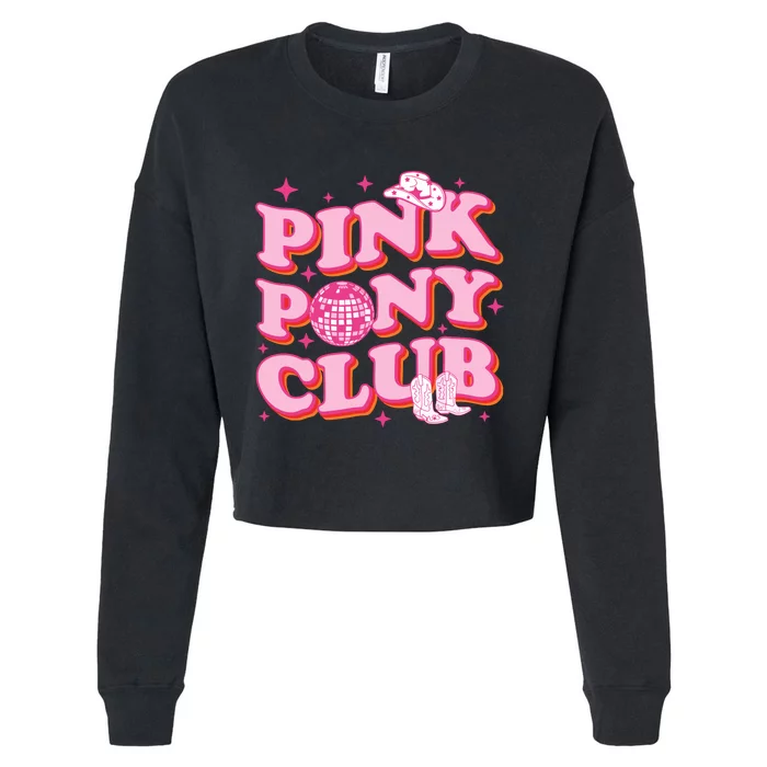 P.I.N.K Pony Club Cropped Pullover Crew