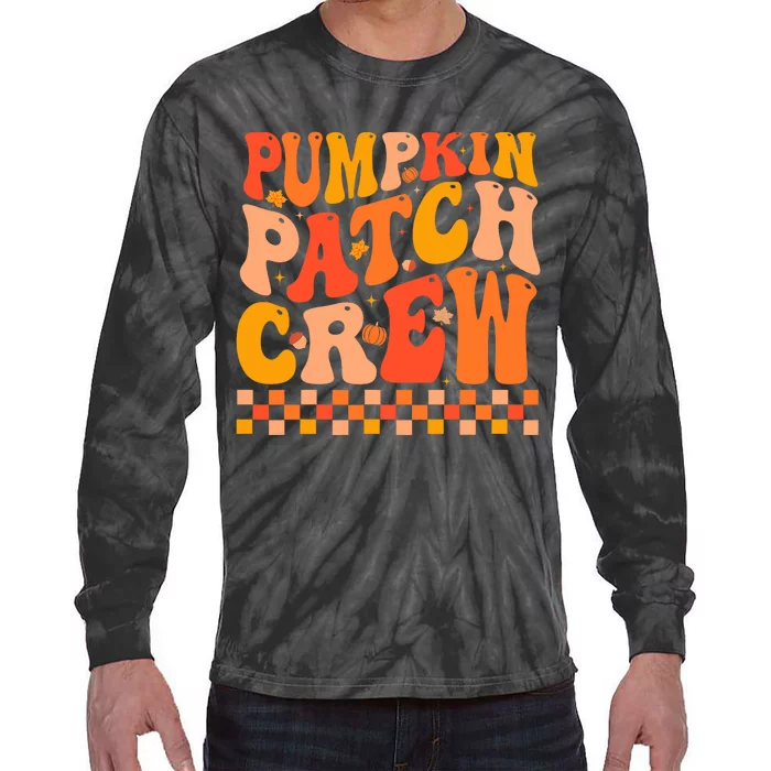 Pumpkin Patch Crew Autumn Fall Tie-Dye Long Sleeve Shirt