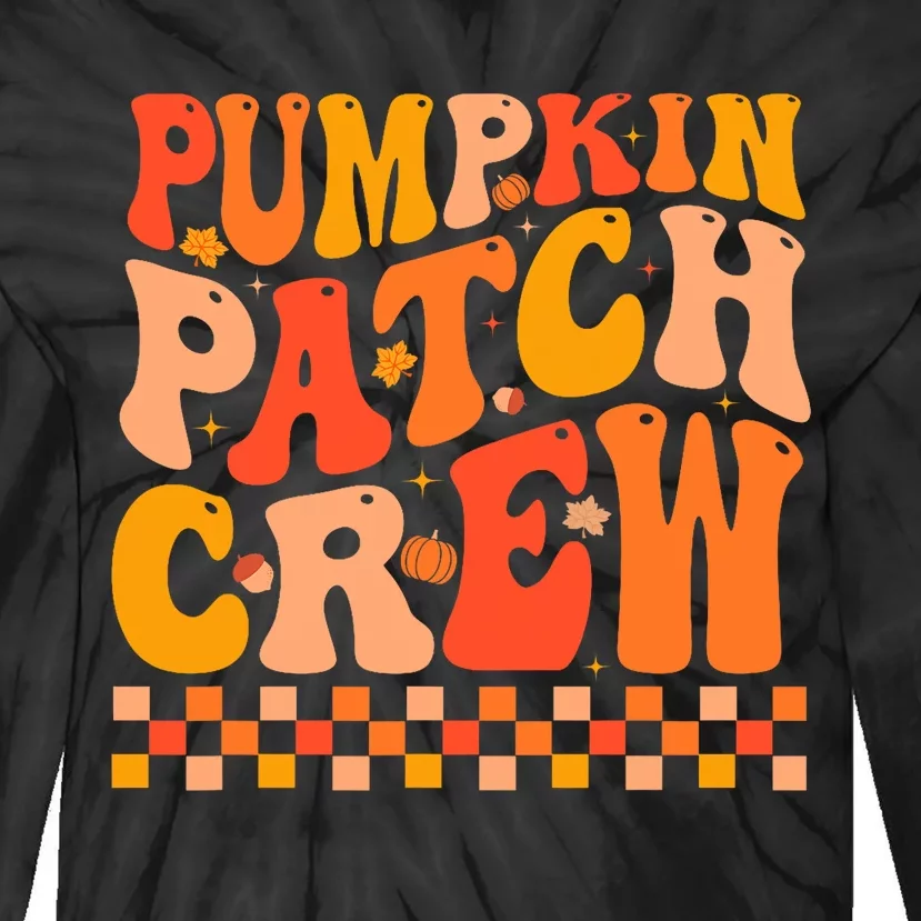 Pumpkin Patch Crew Autumn Fall Tie-Dye Long Sleeve Shirt