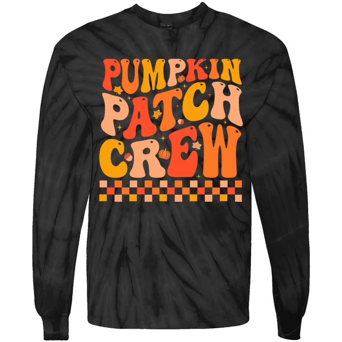 Pumpkin Patch Crew Autumn Fall Tie-Dye Long Sleeve Shirt