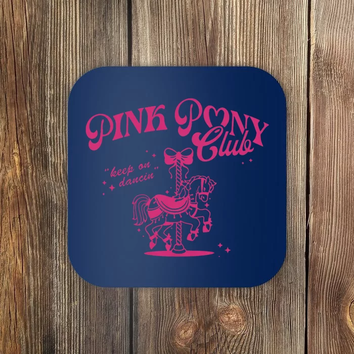 Pink Pony Club Groovy Birthday Cowgirl Girl Retro Horse Pink Pony Club Hor Coaster