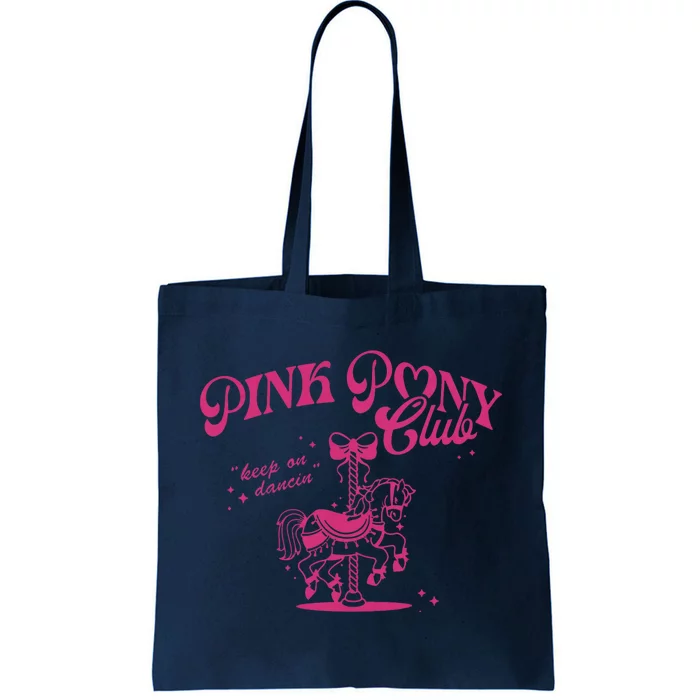 Pink Pony Club Groovy Birthday Cowgirl Girl Retro Horse Pink Pony Club Hor Tote Bag