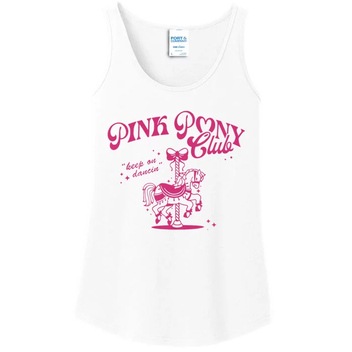 Pink Pony Club Groovy Birthday Cowgirl Girl Retro Horse Pink Pony Club Hor Ladies Essential Tank