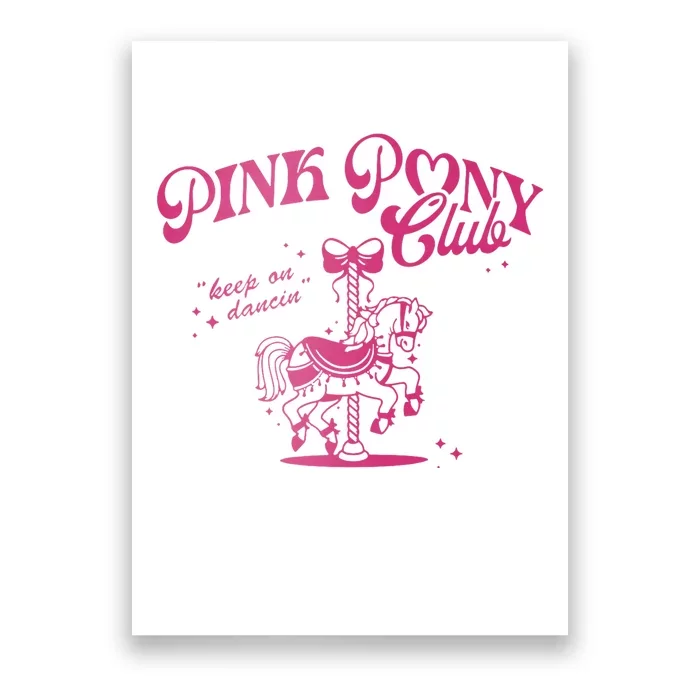 Pink Pony Club Groovy Birthday Cowgirl Girl Retro Horse Pink Pony Club Hor Poster