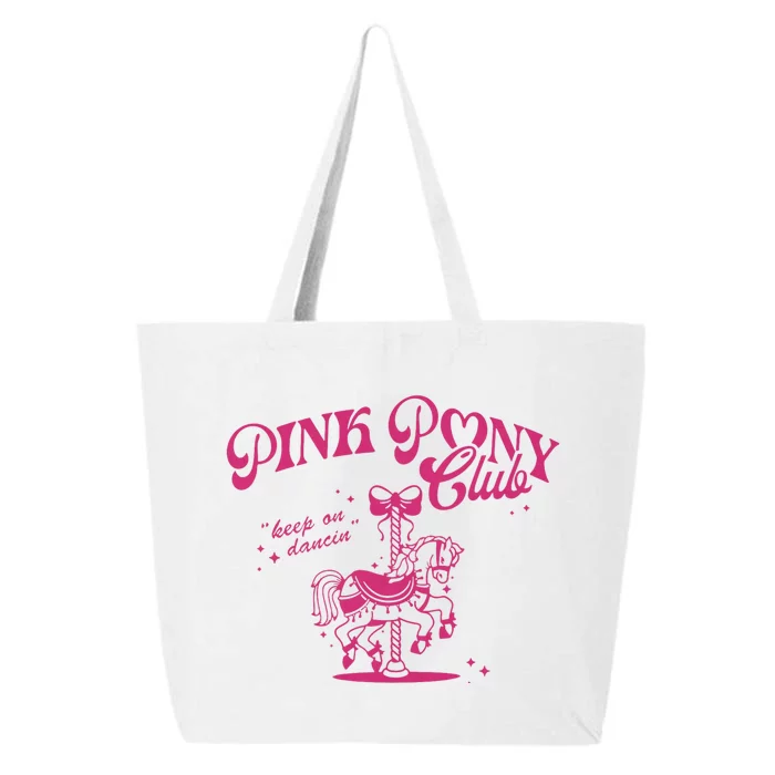 Pink Pony Club Groovy Birthday Cowgirl Girl Retro Horse Pink Pony Club Hor 25L Jumbo Tote