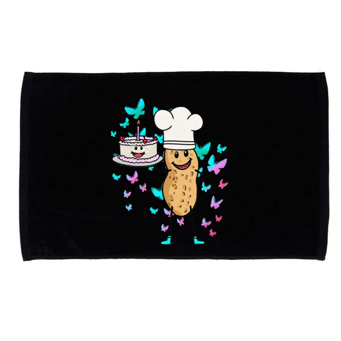 Peanut Peanuts Cream Cake Birthday Greetings Nut Microfiber Hand Towel