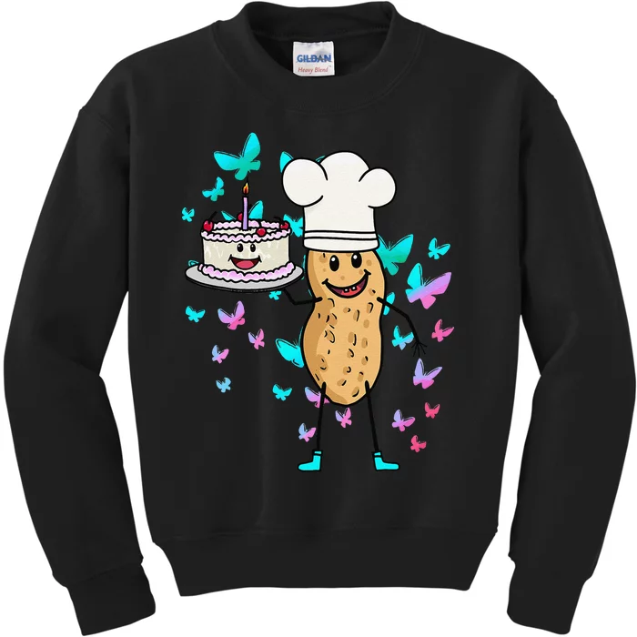 Peanut Peanuts Cream Cake Birthday Greetings Nut Kids Sweatshirt