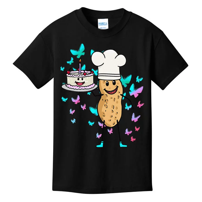 Peanut Peanuts Cream Cake Birthday Greetings Nut Kids T-Shirt