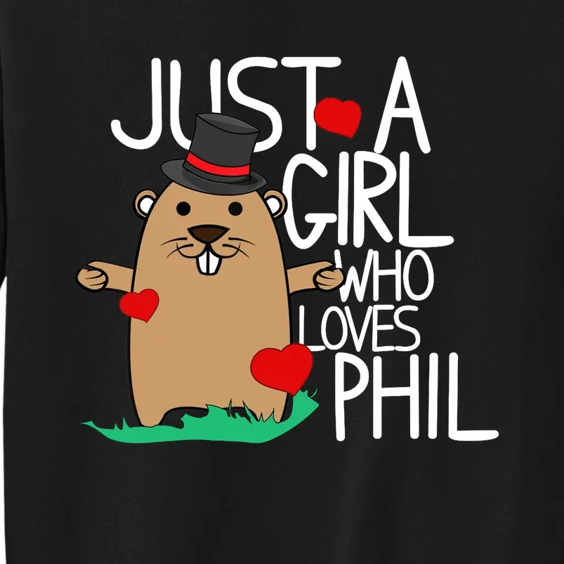 Punxsy Phil's Cute Groundhog Day Holiday Design For Girls Sweatshirt